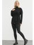 Dik Yaka Tam Fermuarlı Tunik - Siyah 4