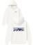Outdoors Amazıng Tasarım Baskılı Oversize Beyaz Kapüşonlu Sweatshirt 1