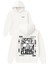 Classıc Tasarım Baskılı Oversize Beyaz Kapüşonlu Sweatshirt 1