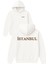 Istanbul 1 Tasarım Baskılı Oversize Beyaz Kapüşonlu Sweatshirt 1