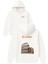 Rome Tasarım Baskılı Oversize Beyaz Kapüşonlu Sweatshirt 1