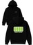 Full Social Batery Tasarım Baskılı Oversize Siyah Kapüşonlu Sweatshirt 1