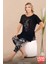 Lady Çiçek Desenli Kapri Pijama Takımı 2