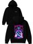 Demon Slayer Tasarım Baskılı Oversize Siyah Kapüşonlu Sweatshirt 1