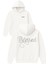 Blessed Parıltılı Tasarım Baskılı Oversize Beyaz Kapüşonlu Sweatshirt 1