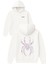 Spider Shine Tasarım Baskılı Oversize Beyaz Kapüşonlu Sweatshirt 1