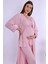 Pembe Sabahlıklı Hamile Lohusa Pijama Takımı 1
