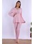 Pembe Sabahlıklı Hamile Lohusa Pijama Takımı 4