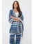 Relax Fit Desenli Kuşaklı Kimono D5443AX25SP 1