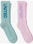 Unıted4 Kadın Pembe/yeşil 2'li Çorap 1