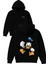 Sinirli Duck Tasarım Baskılı Oversize Siyah Kapüşonlu Sweatshirt 1