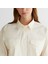 Kadın Krem Klasik Yaka Logolu Gömlek 4