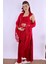 Vişne Sabahlıklı Hamile Lohusa Pijama Takımı 2