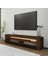Batı LED Işıklı 2 Kapaklı TV Sehpası – 150 cm – Minimal Tasarım, Ceviz 6