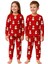 Unisex Yılbaşı Kardan Adam Desenli Çocuk Pijama Takımı 1