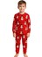 Unisex Yılbaşı Kardan Adam Desenli Çocuk Pijama Takımı 3