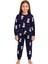 Unisex Yılbaşı Kardan Adam Desenli Çocuk Pijama Takımı 1