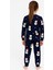 Unisex Yılbaşı Kardan Adam Desenli Çocuk Pijama Takımı 3