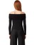 Kadın Carmen Yaka Vücut Hatlarına Oturan Uzun Kollu Örme Üst Kaliteli Şık Rahat Modern Zarif 3