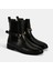 Kadın Siyah Metal Toka Aksesuarlı Bot 1
