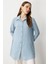 Keten Görünümlü Tunik Gömlek-A.mavı 1