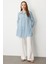 Keten Görünümlü Tunik Gömlek-A.mavı 2