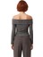 Kadın Düşük Omuzlu Carmen Yaka Uzun Kollu Vücuda Oturan Örme Üst Kaliteli Şık Rahat Modern 3