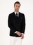 Erkek Siyah Slim Fit Yün Karışımlı Kruvaze Ceket 50310755-VR046 3