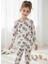 Yeni Sezon Kız Erkek Çocuk Fitilli Pamuk Pijama Takımı 3
