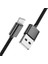iPhone 6 6s 7 8 x Xs Xr 11 12 13 14 Pro Max Plus Uyumlu Örgülü Hızlı Şarj Kablosu USB To Lightning Siyah 1