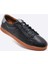 Hakiki Deri Siyah Sneaker Spor Erkek Ayakkabı 9882 100 1