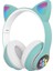5.0 Kedi Kulak Üstü Bluetooth Kulaklık Yeşil Blt-44 1