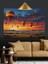 Balonların Uçuşu Günbatımı Dekoratif Kanvas - Mdf Ahşap Tablo 3