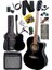 XC-300XBK-AMP Profesyonel Amfili Siyah Elektro Akustik Gitar (Amfi Gigbag Çanta Tuner Capo Askı Jak Kablo Pena) 1