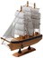 Dekoratif Ahşap El Yapımı Yelkenli Gemi Maketi Masaüstü Biblo Ev Ofis Hediyesi 24 Cm. Model E 4