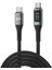 60W LED Ekranlı Örgülü USB Type-C To Type-C Hızlı Şarj ve Kablosu 2 Metre 1