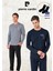 Erkek %100 Pamuk Uzun Kol Baskılı Koyu Gri & Lacivert Iki Adet Pijama Takımı L1.PC.6103.002 1