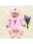 Kız Bebek %100 Pamuklu Pembe Kadife Kumaş Lavanta Çiçeği Tulum Seti Bebek Hediyesi BBK5519 1