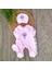 Kız Bebek %100 Pamuklu Pembe Kadife Kumaş Lavanta Çiçeği Tulum Seti Bebek Hediyesi BBK5519 3