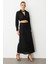 Pamuklu Keten Uzun Etek-Siyah 6