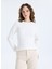 Bisiklet Yaka Basic Saç Örgü Desenli Ekru Kazak Kadın J5WL-KZK7128 1