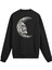 Sırt Baskılı Ay ve Kurukafa Tasarımlı Sweatshirt 1