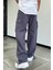 Erkek Lacivert Baggy Kargo Pantolon 3