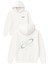 Kar Kristalleri Tasarım Baskılı Oversize Beyaz Kapüşonlu Sweatshirt 1