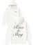 Rise And Slay Tasarım Baskılı Oversize Beyaz Kapüşonlu Sweatshirt 1