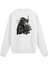 Sırt Baskılı Death Metal Çiçekli Iskelet Sweatshirt 1