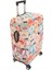 Mektup Pulu Baskılı Orta Boy Valiz Kılıfı - Renkli - 64X45X26 cm 3