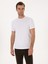 Erkek Beyaz Slim Fit %100 Pamuk Bisiklet Yaka Basic T-Shirt 50324401-VR013 1