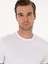 Erkek Beyaz Slim Fit %100 Pamuk Bisiklet Yaka Basic T-Shirt 50324401-VR013 2