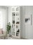 Cam kapaklı kitaplık, beyaz, 80x30x237 cm 2